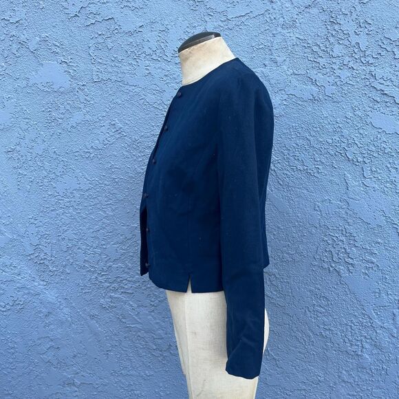 1980s Pendleton Blazer Jacket Womens 6 Small Blue Preppy Classiccore - Picture 6 of 8